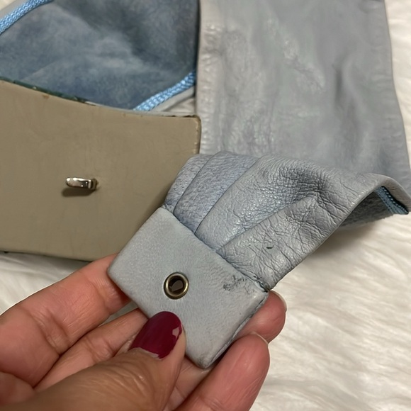 Laise Adzer Vintage Blue Leather Statement Belt - Picture 10 of 10